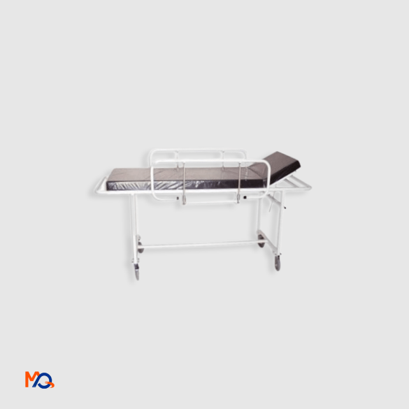 chariot-avec-brancard-capitonne-en-epoxy-min Chariot avec brancard capitonné - en époxy – Image 1